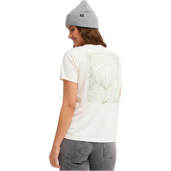 2026 Roxy Womens Oceanregular FB T-Shirt ERJZT06145 - Coconut Milk